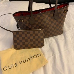 Louis Vuitton Neverfull PM Damier Ebene w/ pouch